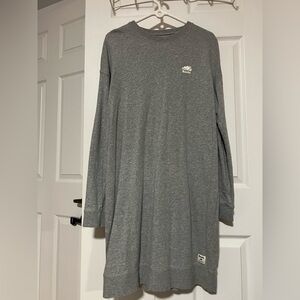 Roots Gray Long Sleeve Sweater Dress
